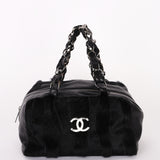 Chanel Ponyhair Olsen Bag Black Lambskin 2004 SHW