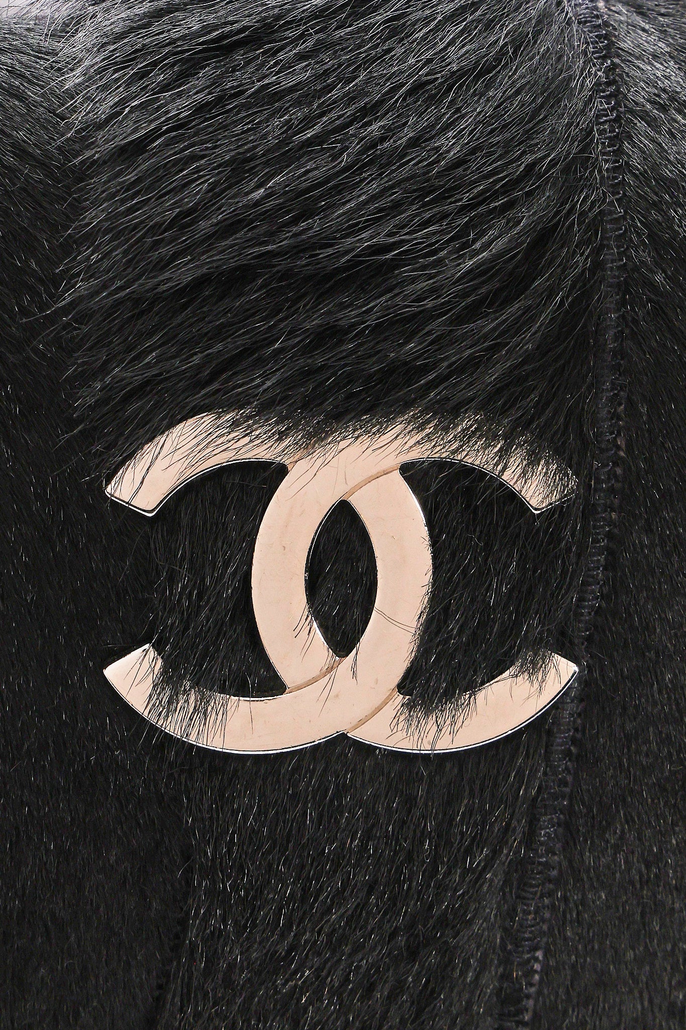 Chanel Ponyhair Olsen Bag Black Lambskin 2004 SHW