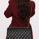 Chanel Maxi Double Flap Black Lambskin GHW