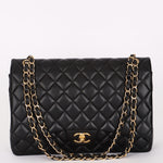 Chanel Maxi Double Flap Black Lambskin GHW