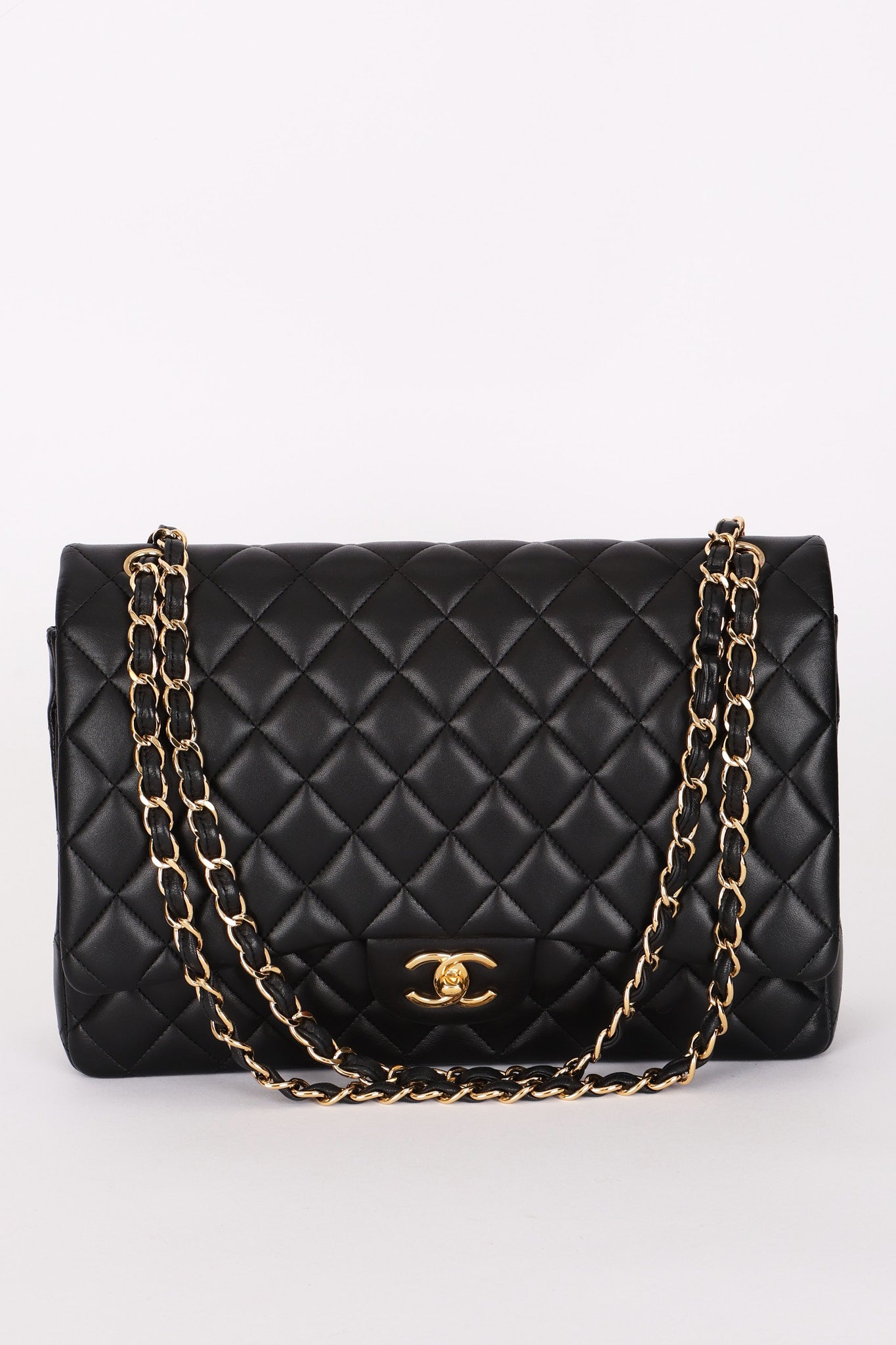 Chanel Maxi Double Flap Black Lambskin GHW