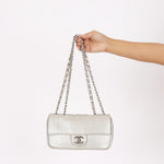 Chanel Laser Cut Mini Rectangle Metallic Silver SHW