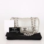 Chanel Laser Cut Mini Rectangle Metallic Silver SHW