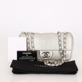 Chanel Laser Cut Mini Rectangle Metallic Silver SHW
