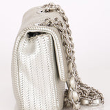 Chanel Laser Cut Mini Rectangle Metallic Silver SHW