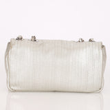 Chanel Laser Cut Mini Rectangle Metallic Silver SHW