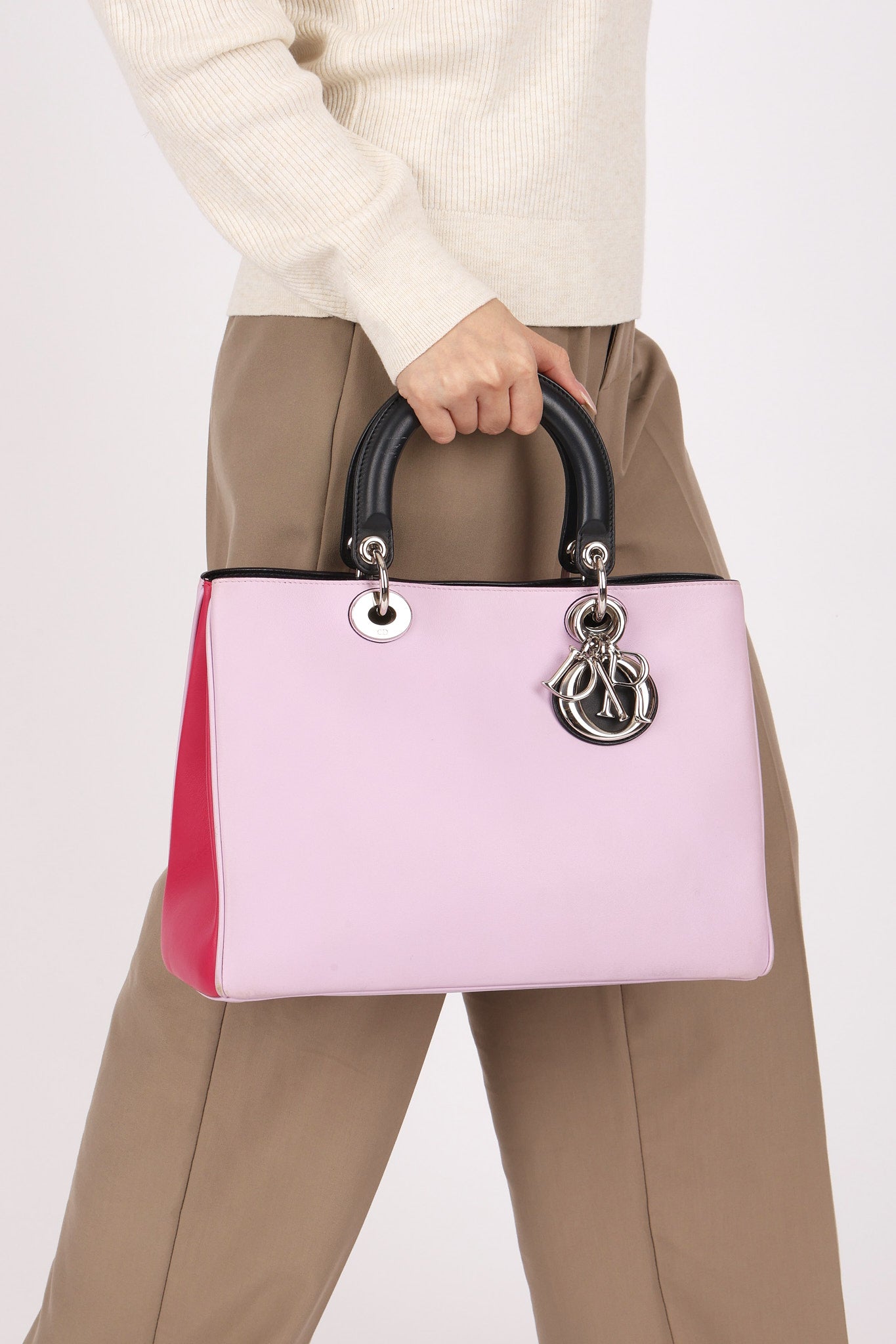Dior Diorissimo Tote Bicolor Smooth Calfskin