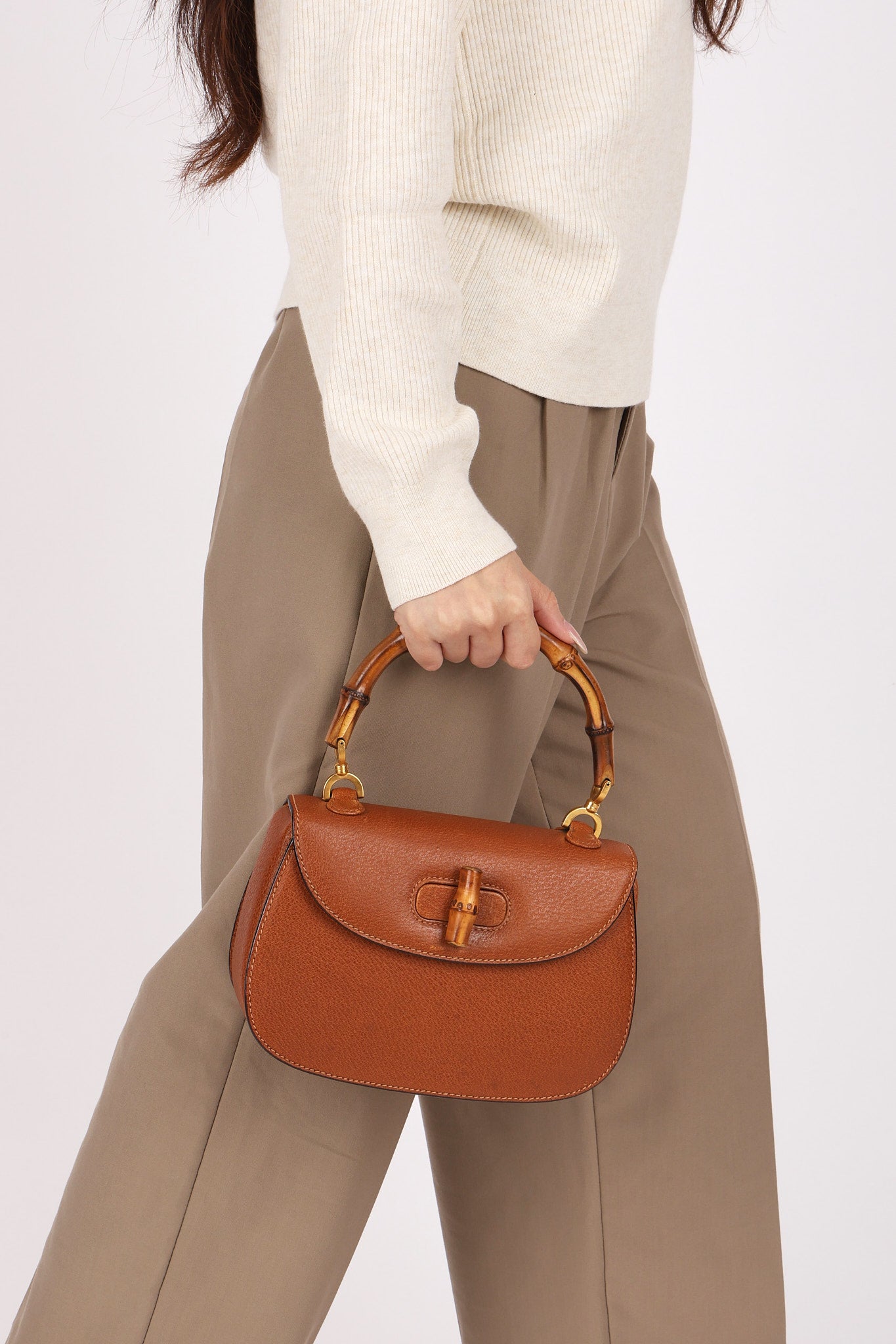 Gucci Small 1947 Bamboo Top Handle Bag