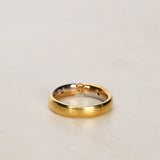 18K Yellow Gold and Diamond Checkerboard Ring, Size US 5.75