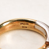 18K Yellow Gold and Diamond Checkerboard Ring, Size US 5.75