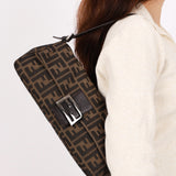 Fendi East West Zucca Baguette Bag