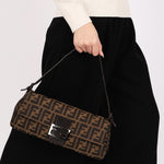 Fendi East West Zucca Baguette Bag