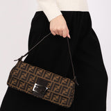 Fendi East West Zucca Baguette Bag