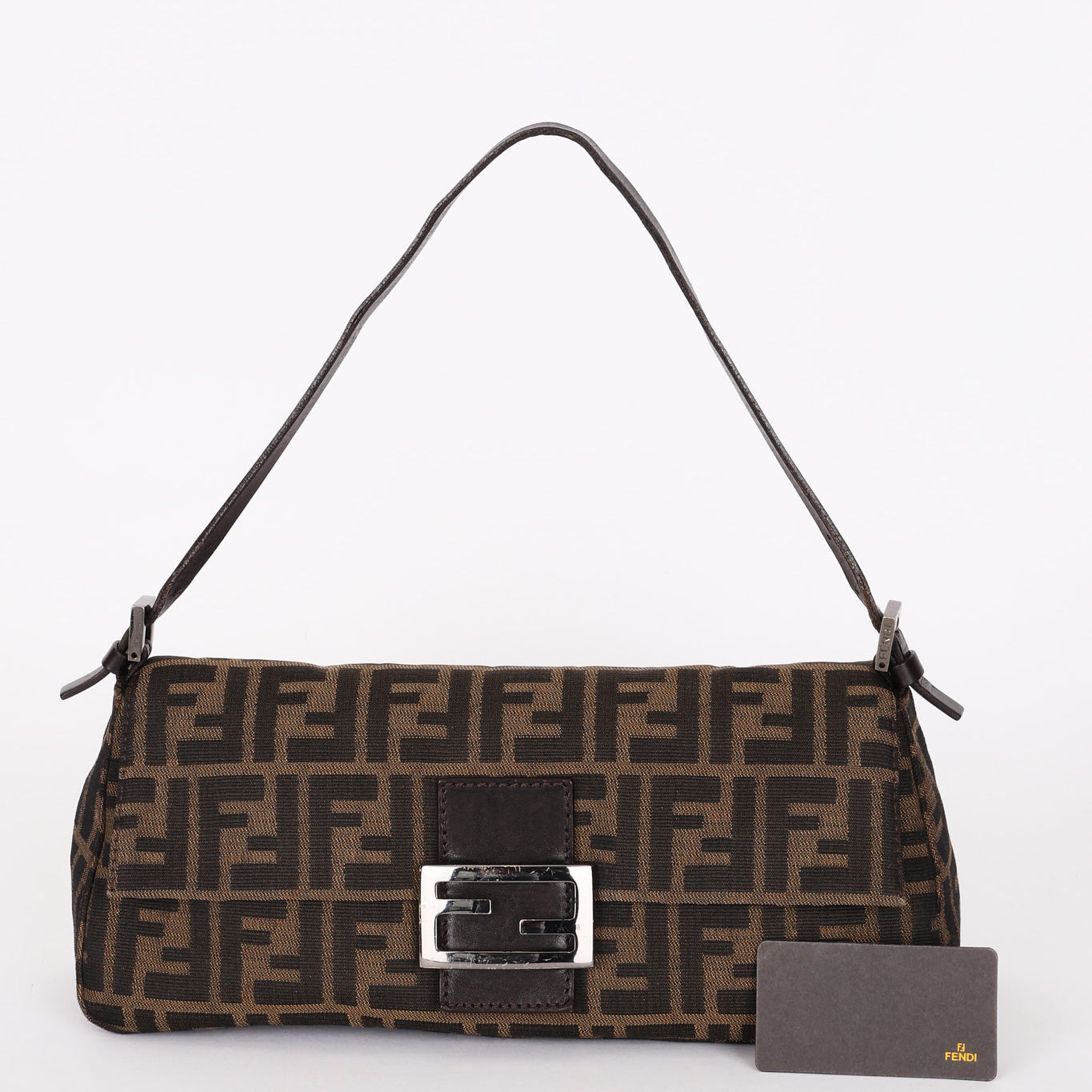 Fendi East West Zucca Baguette Bag