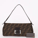Fendi East West Zucca Baguette Bag