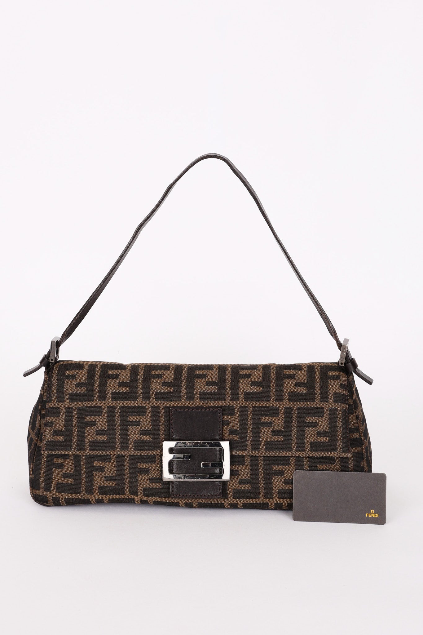 Fendi East West Zucca Baguette Bag