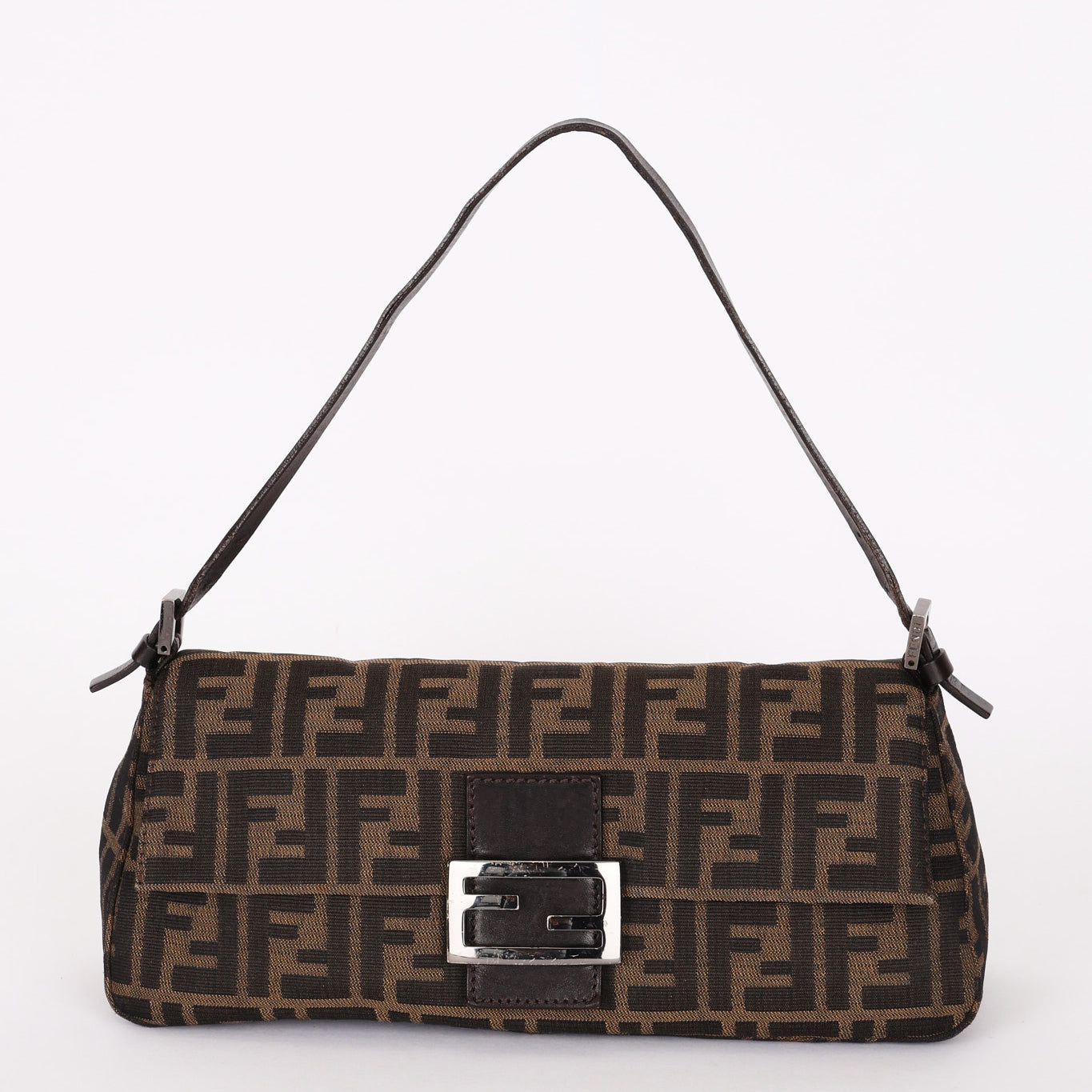 Fendi East West Zucca Baguette Bag