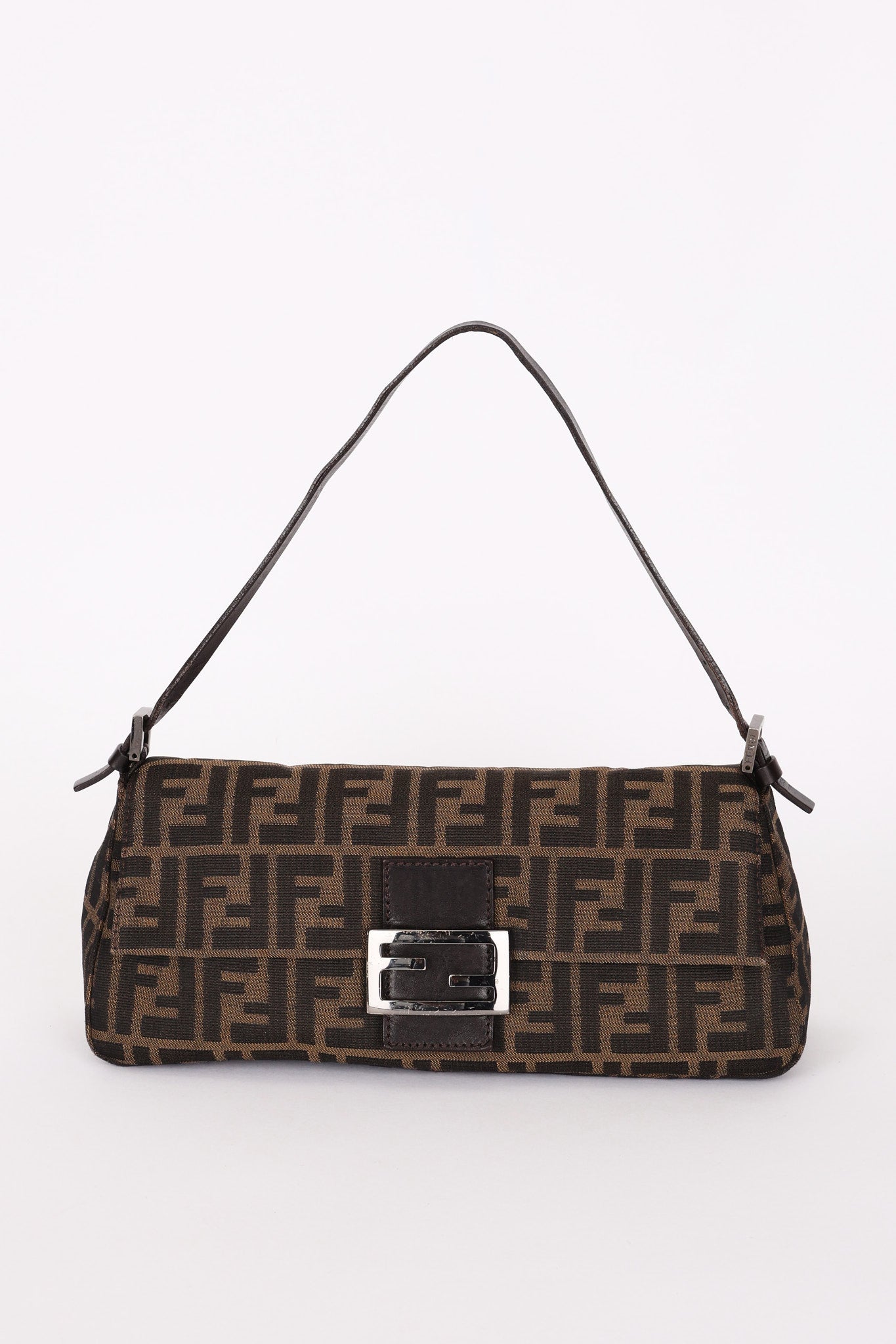 Fendi East West Zucca Baguette Bag