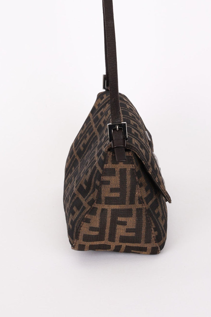 Fendi East West Zucca Baguette Bag