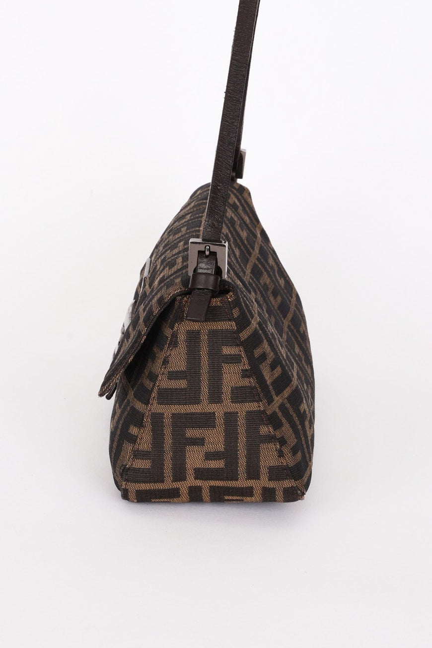 Fendi East West Zucca Baguette Bag