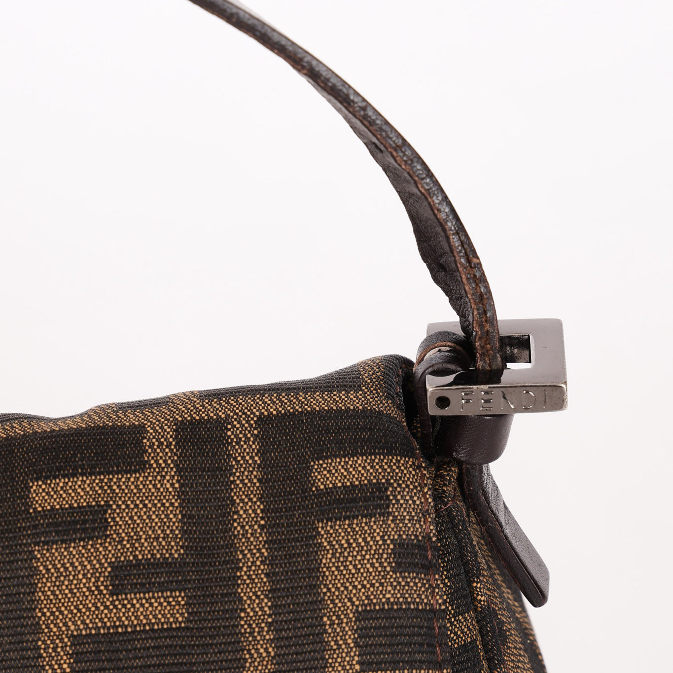 Fendi East West Zucca Baguette Bag