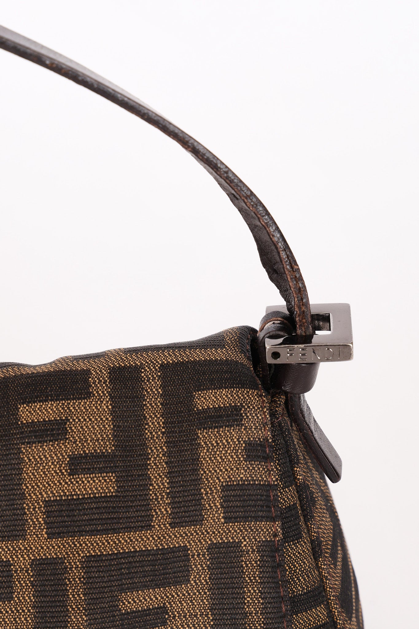 Fendi East West Zucca Baguette Bag