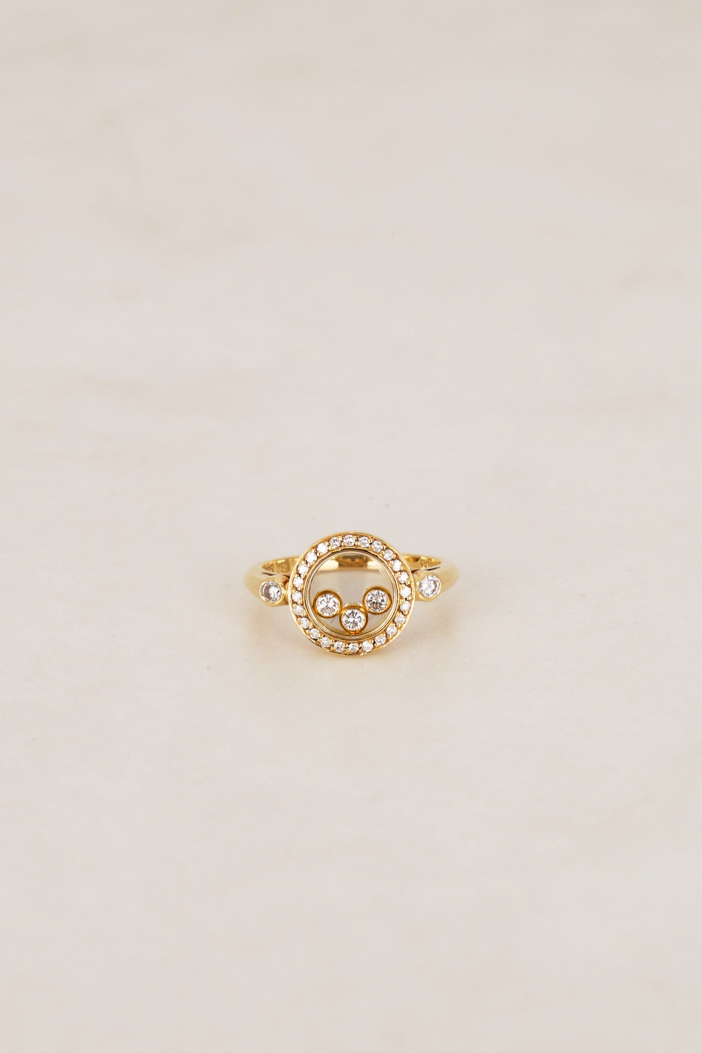 18K Gold Diamond Heart Ring