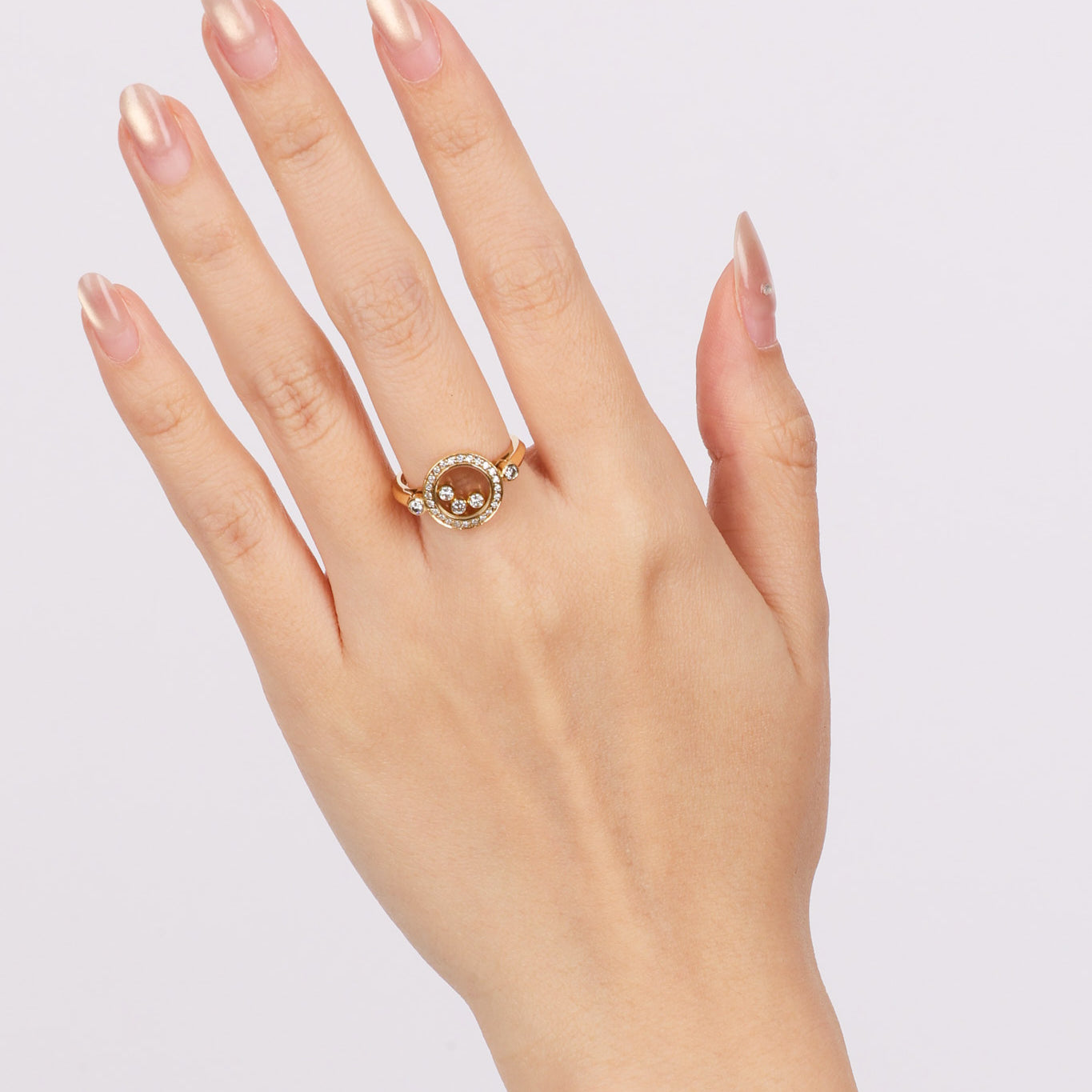 18K Gold Diamond Heart Ring