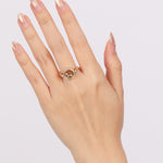 18K Gold Diamond Heart Ring
