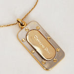 Dior Dog Tag Pendent Necklace