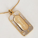 Dior Dog Tag Pendent Necklace