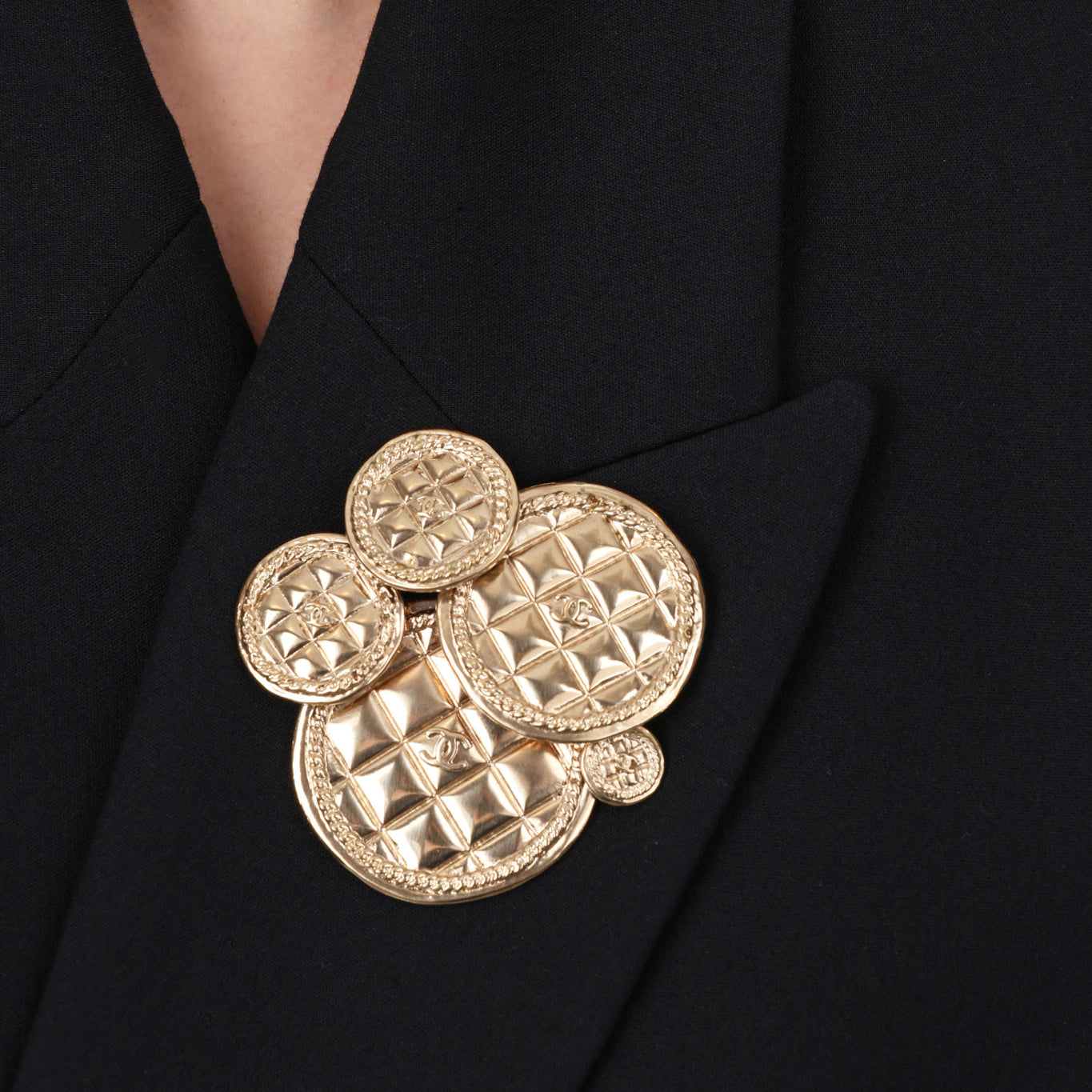 Chanel Circle Mirror Brooch