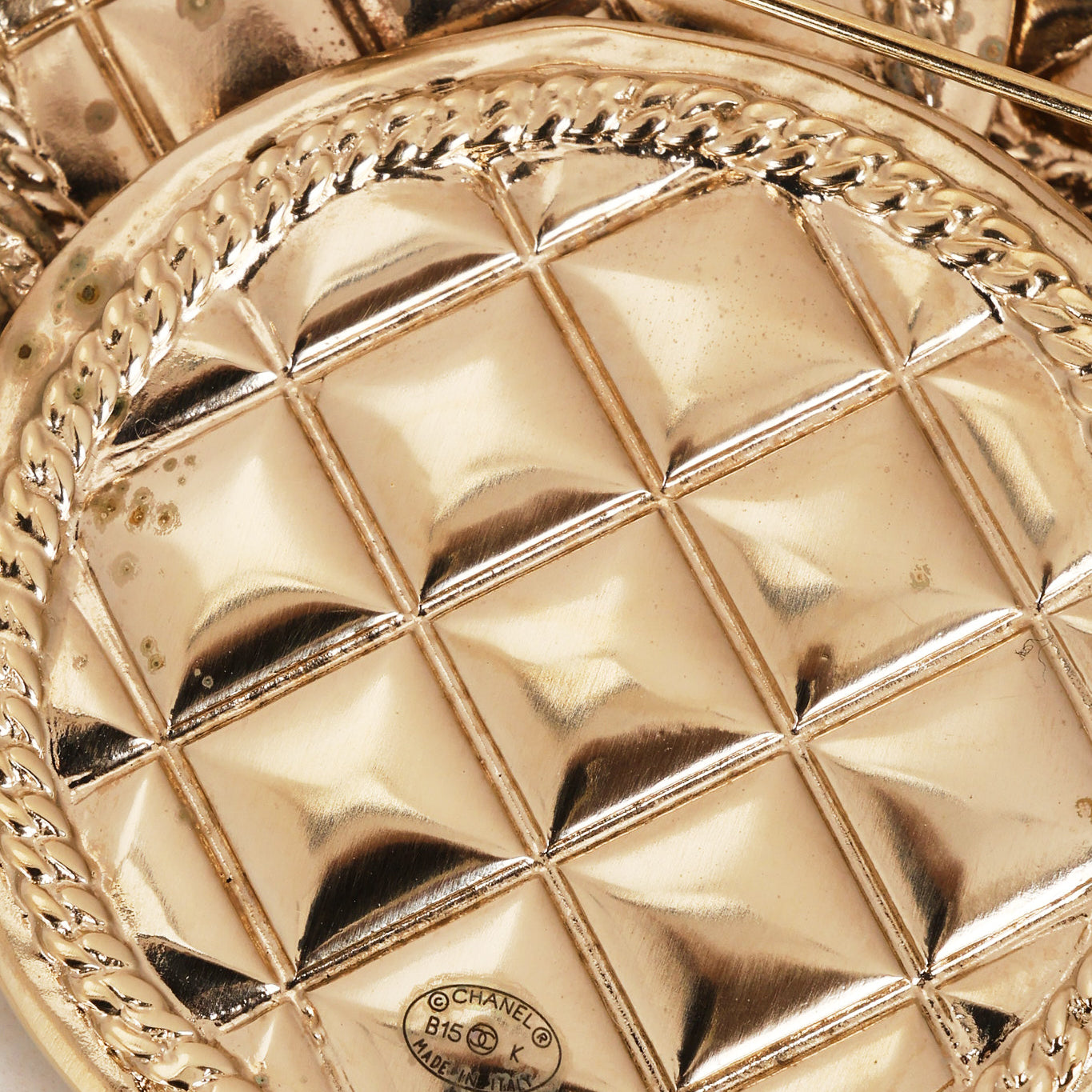 Chanel Circle Mirror Brooch