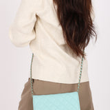 Chanel Wallet on Chain Tiffany Blue Caviar SHW