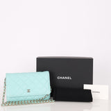 Chanel Wallet on Chain Tiffany Blue Caviar SHW
