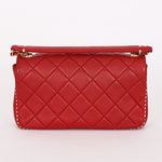 Chanel Stitched Edge Mini Rectangle Red Lambskin 2016 AGHW