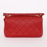 Chanel Stitched Edge Mini Rectangle Red Lambskin 2016 AGHW