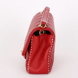 Chanel Stitched Edge Mini Rectangle Red Lambskin 2016 AGHW