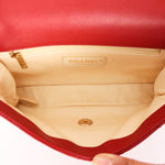 Chanel Stitched Edge Mini Rectangle Red Lambskin 2016 AGHW