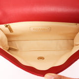 Chanel Stitched Edge Mini Rectangle Red Lambskin 2016 AGHW