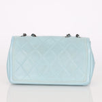 Chanel Single Flap Dusty Light Blue Calfskin RHW