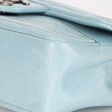 Chanel Single Flap Dusty Light Blue Calfskin RHW
