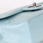 Chanel Single Flap Dusty Light Blue Calfskin RHW