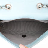 Chanel Single Flap Dusty Light Blue Calfskin RHW