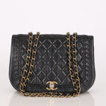 Chanel Braided Single Flap Black Calfksin AGHW