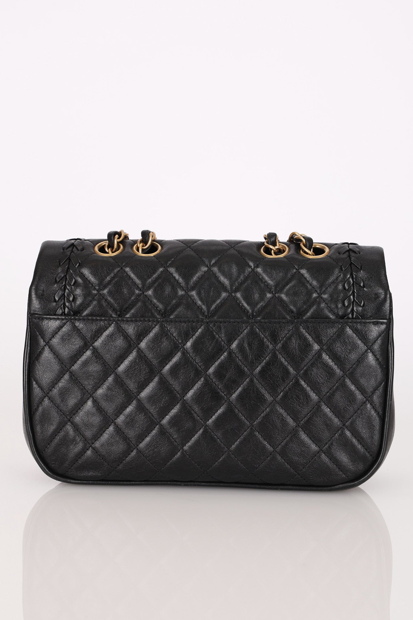 Chanel Braided Single Flap Black Calfksin AGHW
