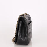 Chanel Braided Single Flap Black Calfksin AGHW
