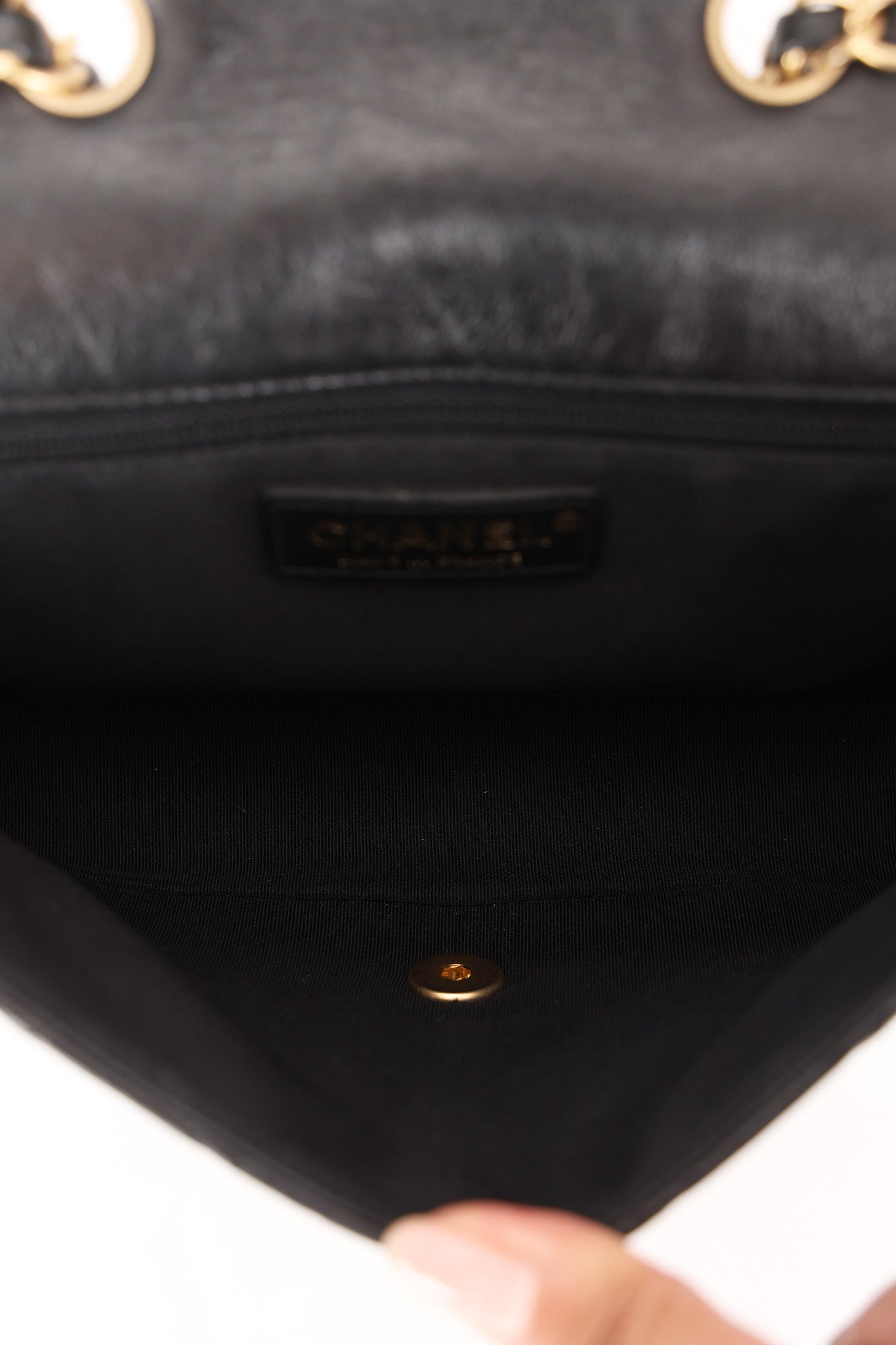 Chanel Braided Single Flap Black Calfksin AGHW