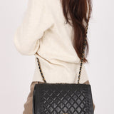 Chanel Braided Single Flap Black Calfksin AGHW