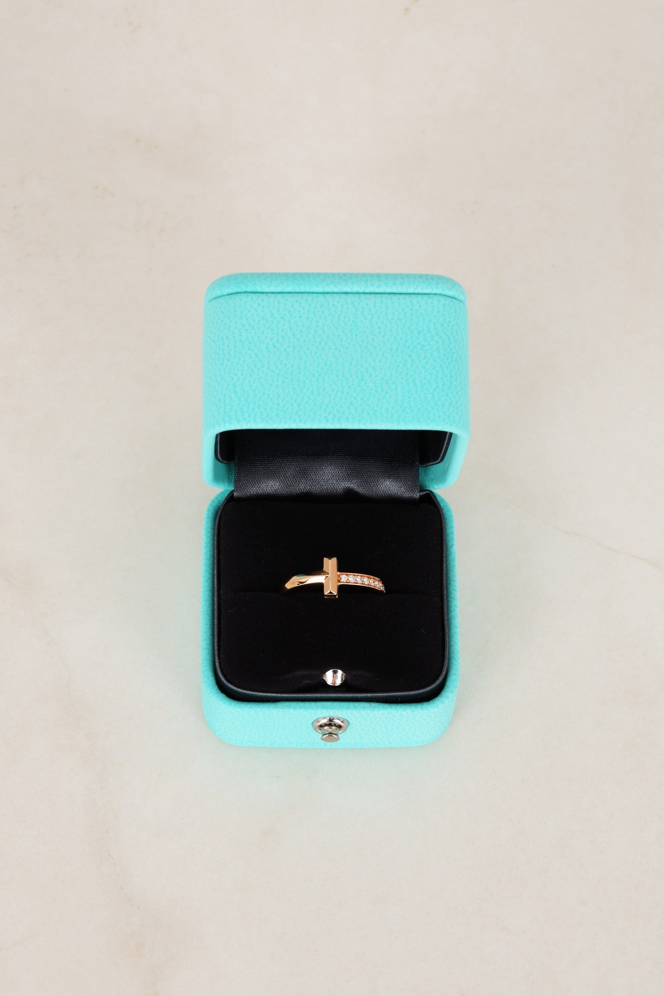 Tiffany & Co T Gold Diamond Ring